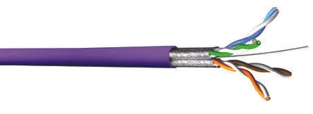 Produktfoto 1 von Multimedia Connect MMC Cat6a Ethernet-Kabel, 100 m, Violett Abgeschirmt Geschirmt, Aussen ø 7.3 mm Außen-ø , Raucharm