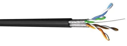 Produktfoto 1 von Multimedia Connect MMC Cat6a Ethernet-Kabel, 100 m, Schwarz Abgeschirmt Geschirmt, Aussen ø 7 mm Außen-ø , Raucharm
