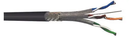 S2CEB Cat6a Ethernet-Kabel, 8.4 mm, Schwarz S/FTP, Polyurethan