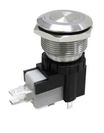 Produktfoto 1 von RS PRO Druckschalter Tastend Panel Ø 22.2 mm, SPST / 26A 250 V ac, IP67