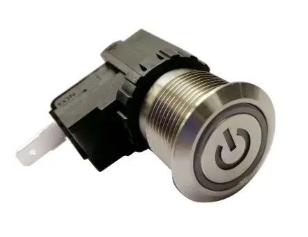 RS PRO Druckschalter Rastend Panel Ø 19.1 mm, SPST / 26A 12 V dc 250 V ac, IP67