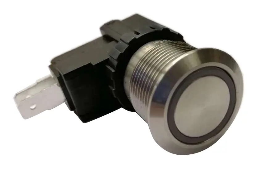Produktfoto 1 von RS PRO MW19 Druckschalter Rastend Panel Ø 19.1 mm, 1-poliger Umschalter / 26 A 12 V dc 250 V ac, IP40
