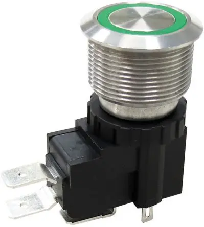 RS PRO MW22 Druckschalter Tastend Panel Ø 22.2 mm, SPST / 26A 250 V ac, IP67