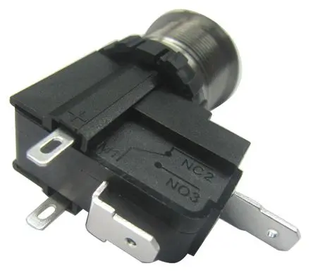 RS PRO Druckschalter Weiß Beleuchtet Tastend Panel Ø 19.1 mm, SPST / 26A 250 V ac, IP67