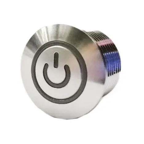 Produktfoto 1 von RS PRO MPB16 Druckschalter Weiß Beleuchtet Tastend Panel Ø 16 mm, SPST / 2 A 36 V dc, IP40