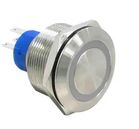 Produktfoto 1 von RS PRO Druckschalter Panel Ø 25 mm, SPST Silber, IP67