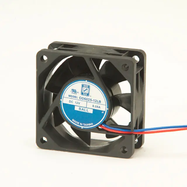 Produktfoto 1 von RS PRO DC-Axiallüfter, Kugellager, 12 V dc / 2.8W, 60 x 60 x 25mm, 4500U/min, 40.8m³/h