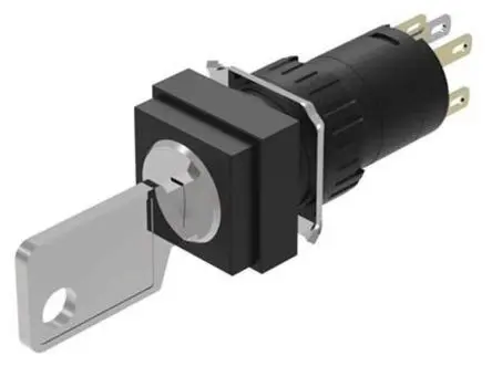 Produktfoto 1 von EAO Schlüsselverriegelungsschalter Rastend 2-Positionen 1 Schließer/1 Öffner 5A Standard IP65