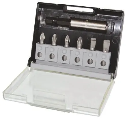 Produktfoto 1 von CK Phillips, Geschlitzt, Pozidriv Sechskant Bitsatz CrV-Stahl 1/4 in PH1, PH2, PZ1, PZ2, SL5.5, SL6.5, 6-teilig