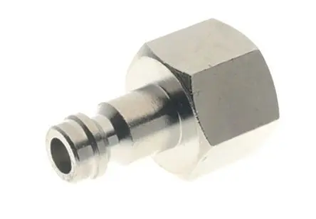 Produktfoto 1 von RS PRO Schlauchtülle, Messing vernickelt 1/4 in Stecker, 0.25Zoll