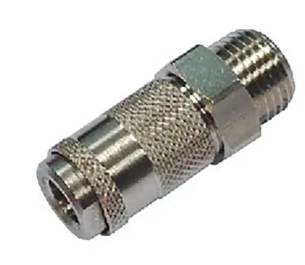 Produktfoto 1 von RS PRO Druckluft-Schnellkupplung, Messing vernickelt M5 Buchse, BSP