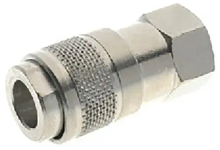 Produktfoto 1 von RS PRO Druckluft-Schnellkupplung, Messing vernickelt 1/4 in Buchse, BSP