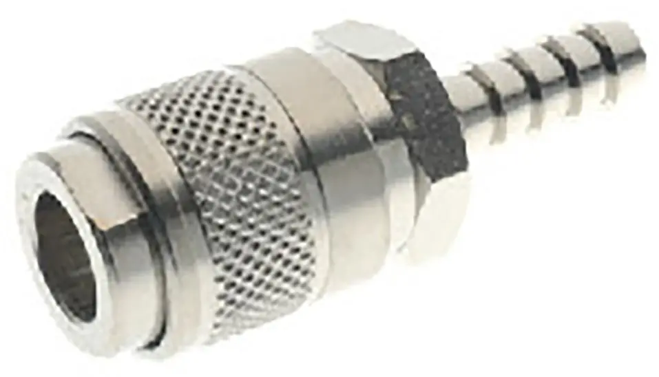 Produktfoto 1 von RS PRO Druckluft-Schnellkupplung Messing vernickelt Stecker, 8mm