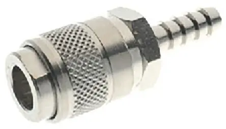 Produktfoto 1 von RS PRO Druckluft-Schnellkupplung, Messing vernickelt Hose Barb Stecker, 8mm