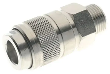 Produktfoto 1 von RS PRO Druckluft-Schnellkupplung, Messing vernickelt 1/2 in Buchse, BSP