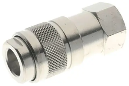 Produktfoto 1 von RS PRO Druckluft-Schnellkupplung, Messing vernickelt 3/8 in Buchse, BSP