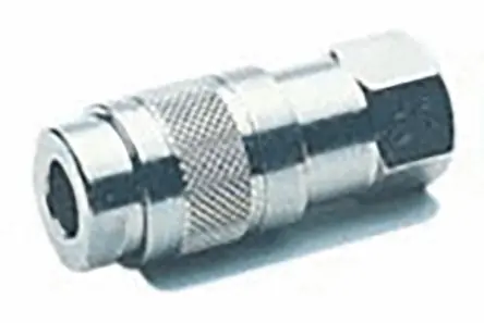 Produktfoto 1 von RS PRO Druckluft-Schnellkupplung, Messing vernickelt 3/8 in Buchse, BSP, 12mm