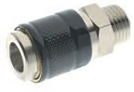 Produktfoto 1 von RS PRO Druckluft-Schnellkupplung, Messing vernickelt 1/4 in Buchse, BSP