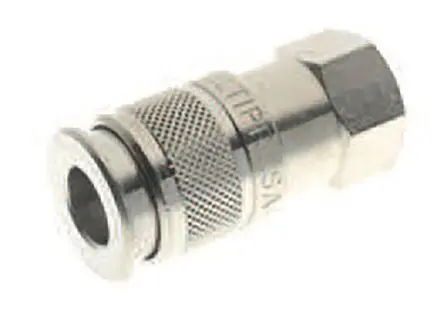 Produktfoto 1 von RS PRO Druckluft-Schnellkupplung, Messing vernickelt 1/4 in Buchse, BSP
