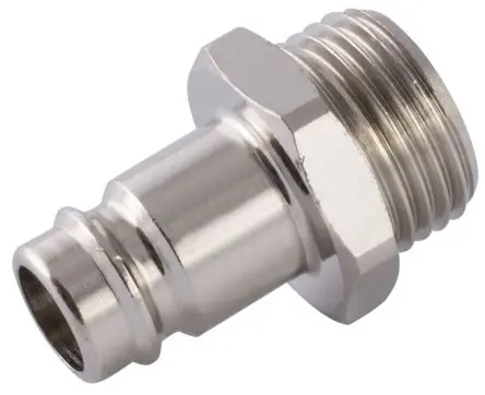 Produktfoto 1 von RS PRO Schlauchtülle, Messing vernickelt 1/2 in Stecker, ISO 228 Klasse A, 0.5Zoll