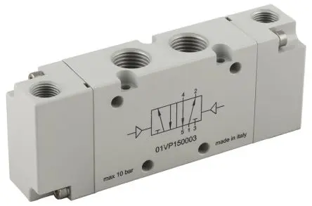 Produktfoto 1 von RS PRO 5/2 Bistabil 01VP Pneumatisches Magnetventil G, Pneumatisch-betätigt