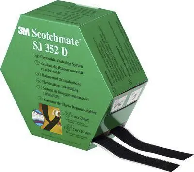 Produktfoto 1 von 3M Klettband, 25mm x 5 m, Schwarz