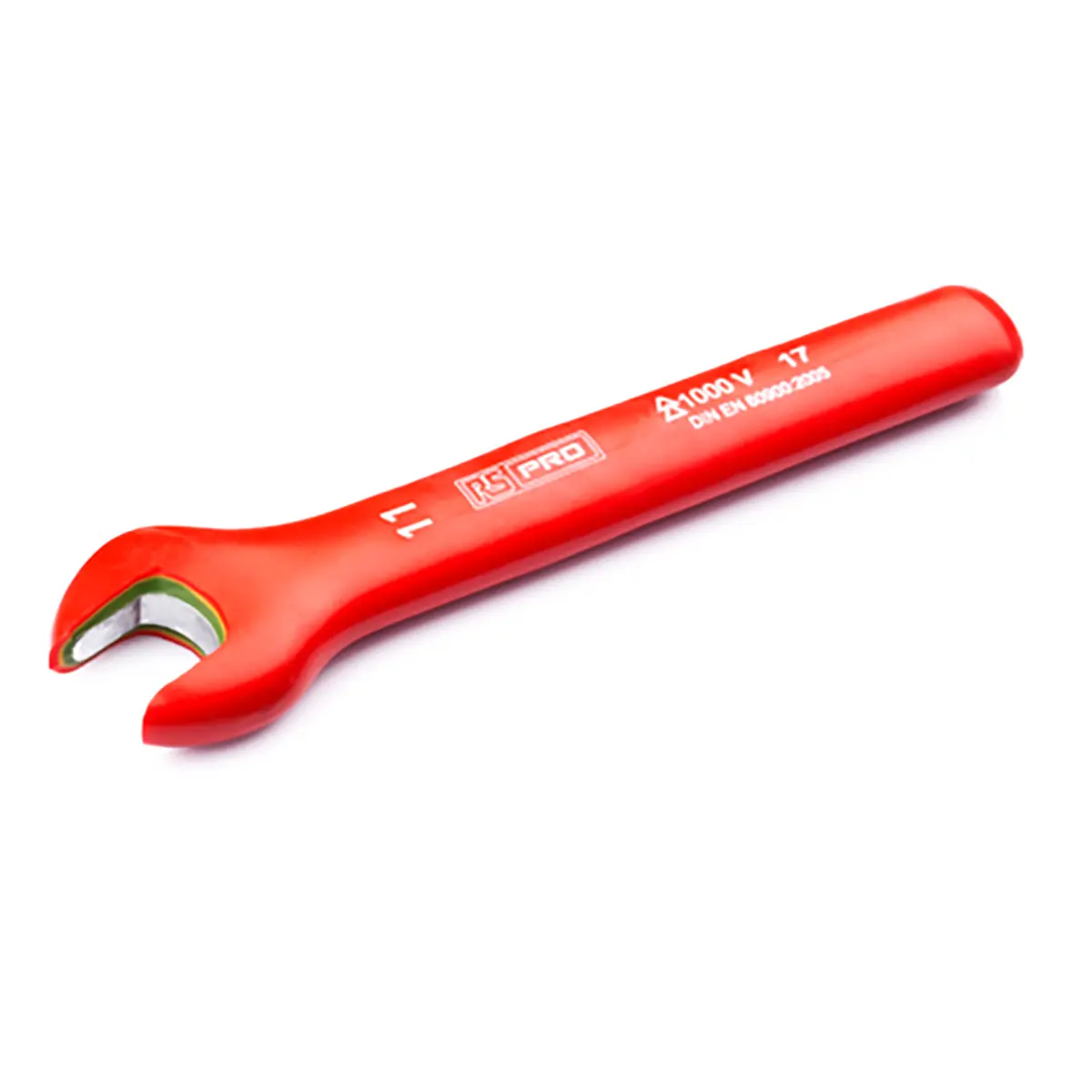 Produktfoto 1 von RS PRO VDE 1000V zugelassen Gabelschlüssel Metrisch, CrV-Stahl Höhensicher, Länge 115 mm
