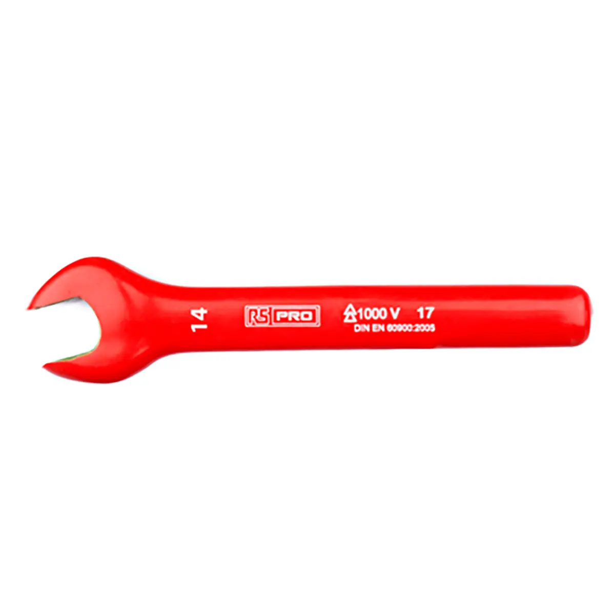 Produktfoto 1 von RS PRO VDE 1000V zugelassen Gabelschlüssel Metrisch, CrV-Stahl Höhensicher, Länge 145 mm