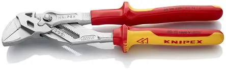 Produktfoto 1 von Knipex 86 06 Zangenschlüssel / Backen 52mm Glatt 250mm VDE 1000V zugelassen