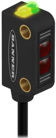 Produktfoto 1 von Banner Q12 Kubisch Optischer Sensor, Durchgangsstrahl, NPN/PNP Ausgang, Kabel
