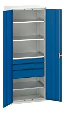 Produktfoto 1 von Bott Schrank Typ Bestückter Schrank Freistehend 2 Tür/en 4 Regal/e 3 Schublade/n 2 m 800mm Abschließbar 550 mm
