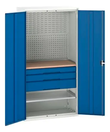 Produktfoto 1 von Bott Schrank Typ Bestückter Schrank Freistehend 2 Tür/en 1 Regal/e 3 Schublade/n 2 m 1.05m Abschließbar 550 mm