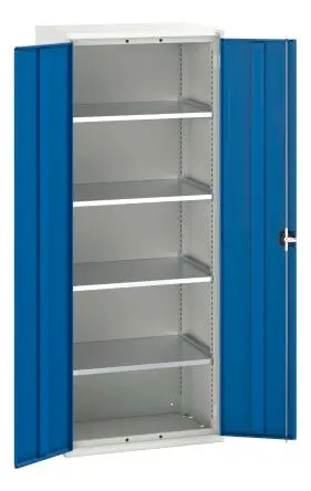 Produktfoto 1 von Bott Schrank Typ Schrank mit Ablage Freistehend 2 Tür/en 4 Regal/e 2000 mm 800mm Abschließbar 550 mm Stahl