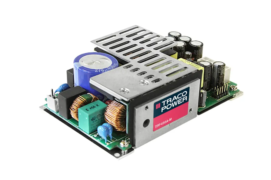 Produktfoto 1 von TRACOPOWER TPP 450A Schaltnetzteil, 48V dc / 6.65A 450W 120 → 370 V dc, 85 → 264 V ac Offene Bauform,