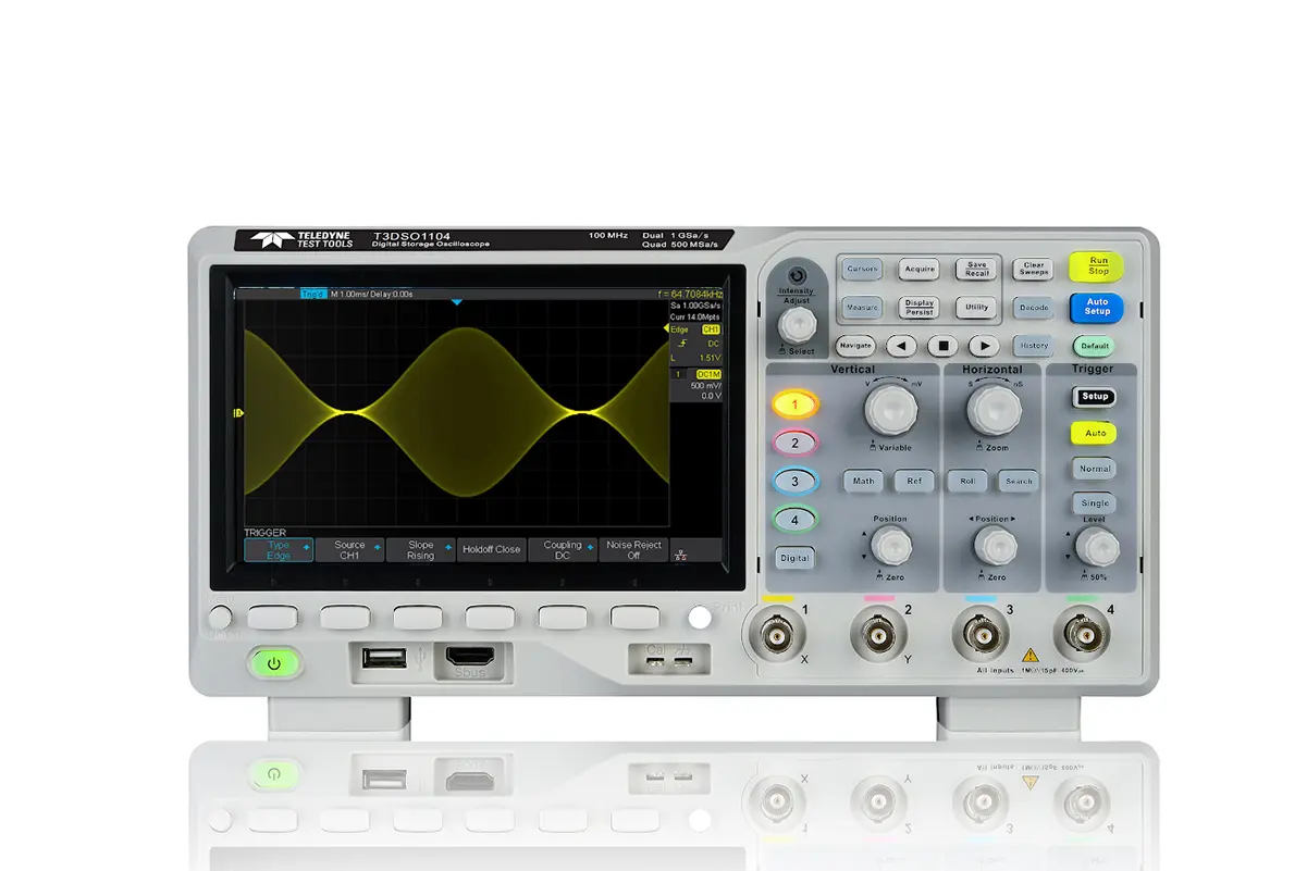 Produktfoto 1 von Teledyne LeCroy T3DSO1000 T3DSO1104 Speicher Tisch Oszilloskop 4-Kanal Analog 100MHz
