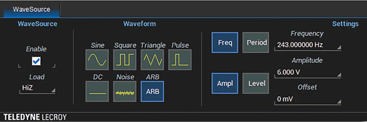 Produktfoto 1 von Teledyne LeCroy Oszilloskop-Software, AWG-Software für Oszilloskope der Serie T3DSO1000