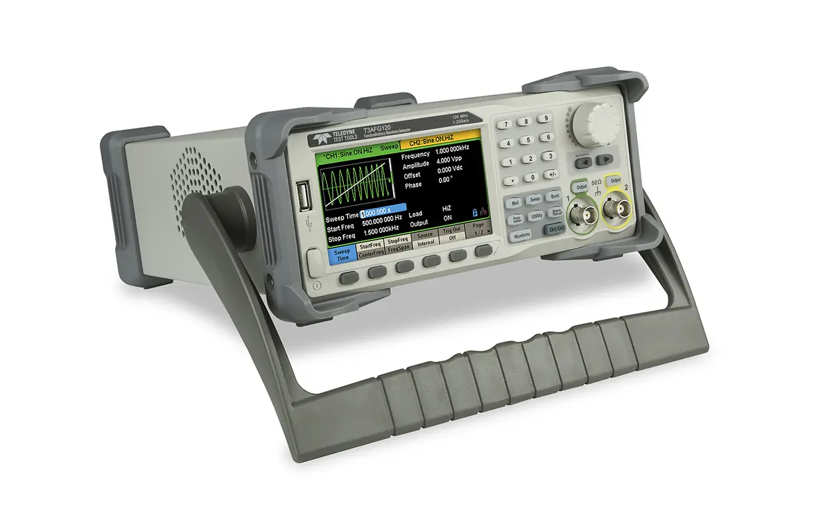 Produktfoto 1 von Teledyne LeCroy Funktionsgenerator mit LCD 120 MHz 2, 1 Hz / 20 V Pk-Pk, LAN, USB, USB-Host