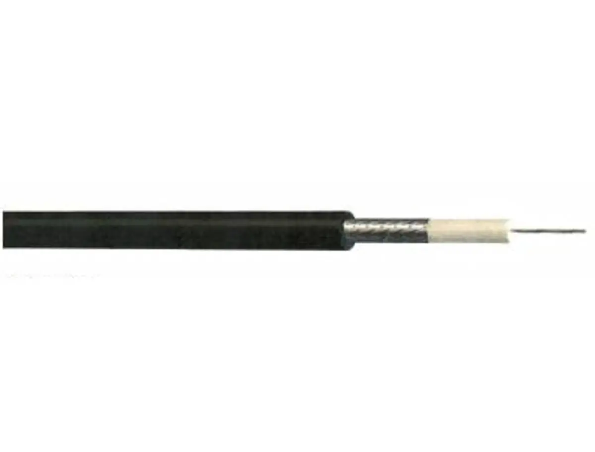 RS PRO Geschirmt Koaxialkabel, 50 Ω, 500 m, Schwarz