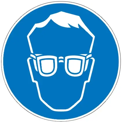 Produktfoto 1 von Brady Gebotszeichen mit Piktogramm: Eye Protection, Polyethylenterephthalat Selbstklebend
