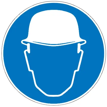 Produktfoto 1 von Brady Gebotszeichen mit Piktogramm: Head Protection Must Be Worn, Polyethylenterephthalat Selbstklebend