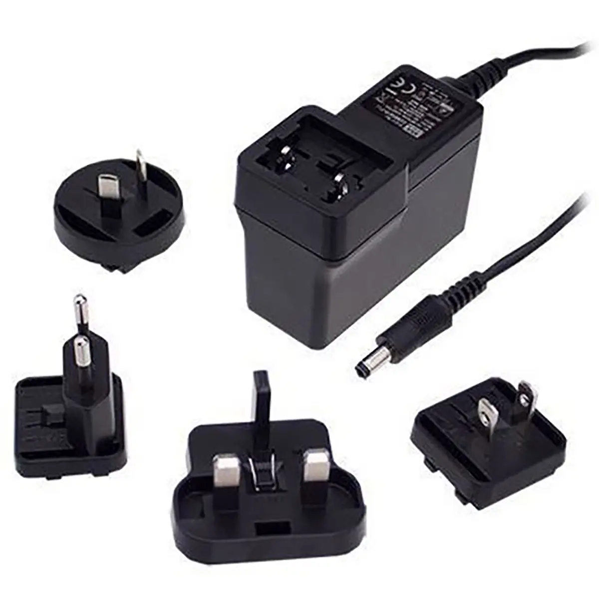 Produktfoto 1 von MEAN WELL GEM60I Steckernetzteil AC/DC-Adapter 60W, 100V ac, 48V dc / 1.25A Medizin-Zulassung, Universal-Stecker