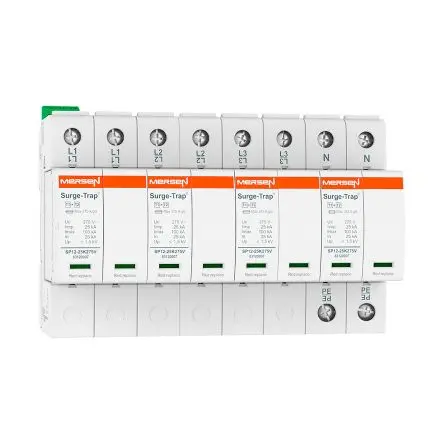 Produktfoto 1 von Mersen STPT12 Überspannungsschutz Arrester Typ 1, Arrester Typ 2 25 kA 400V ac, DIN-Hutschiene, -40 °C→80 °C
