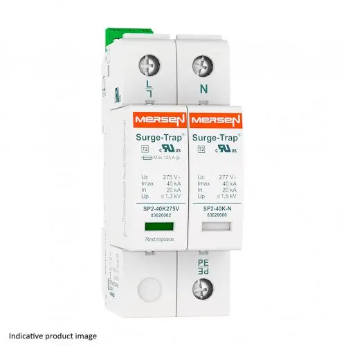 Produktfoto 1 von Mersen STPT2-40 Überspannungsschutz Arrester Typ 2 40 kA 275V ac, DIN-Hutschiene, -40 °C→80 °C