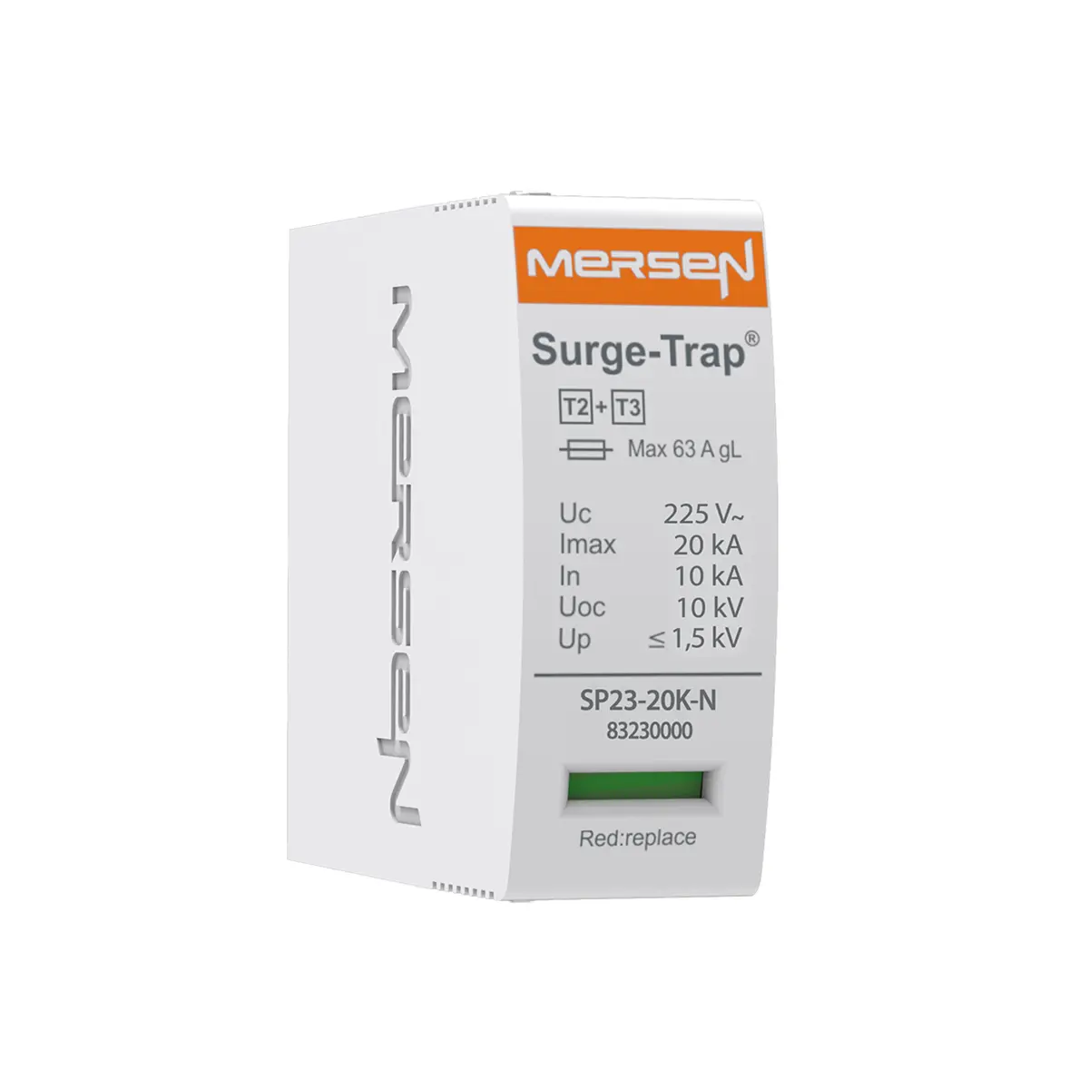 Produktfoto 1 von Mersen STPT23 Überspannungsschutz Typ 2+3/Klasse II+III 20 kA 440V, DIN-Hutschiene