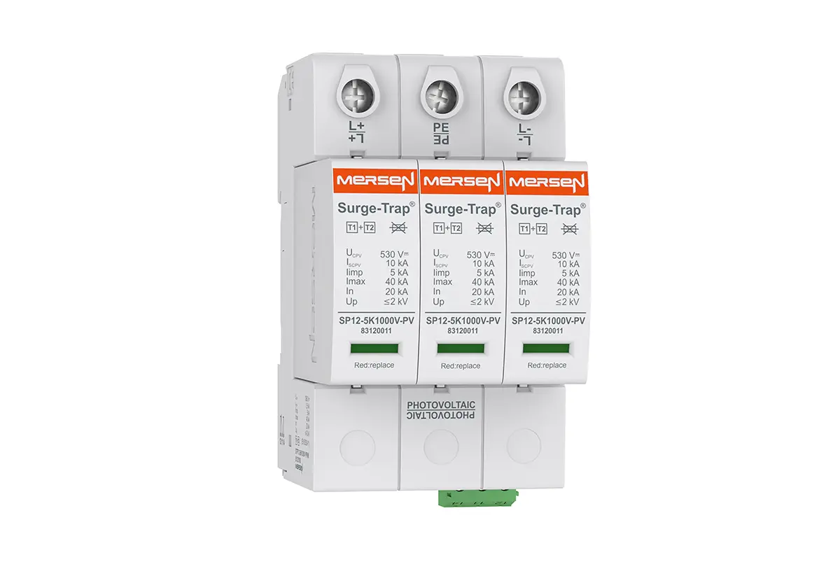 Mersen STPT12 Überspannungsschutz Arrester Typ 1, Arrester Typ 2 5 kA 1060V, DIN-Hutschiene, -40 °C→85 °C
