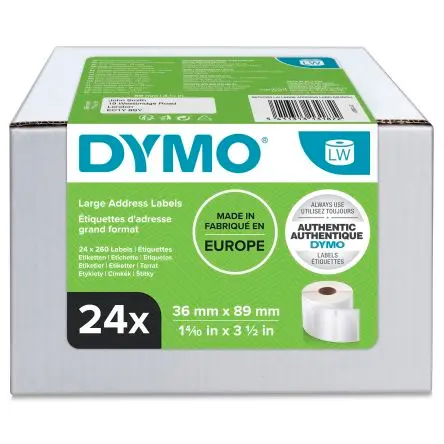 Produktfoto 1 von Dymo Etikette auf Rolle B. 89 mm für Dymo 450, Dymo 450 Twin Turbo, Dymo Wireless, Dymo 450 DUO, Dymo 4XL, Dymo 450