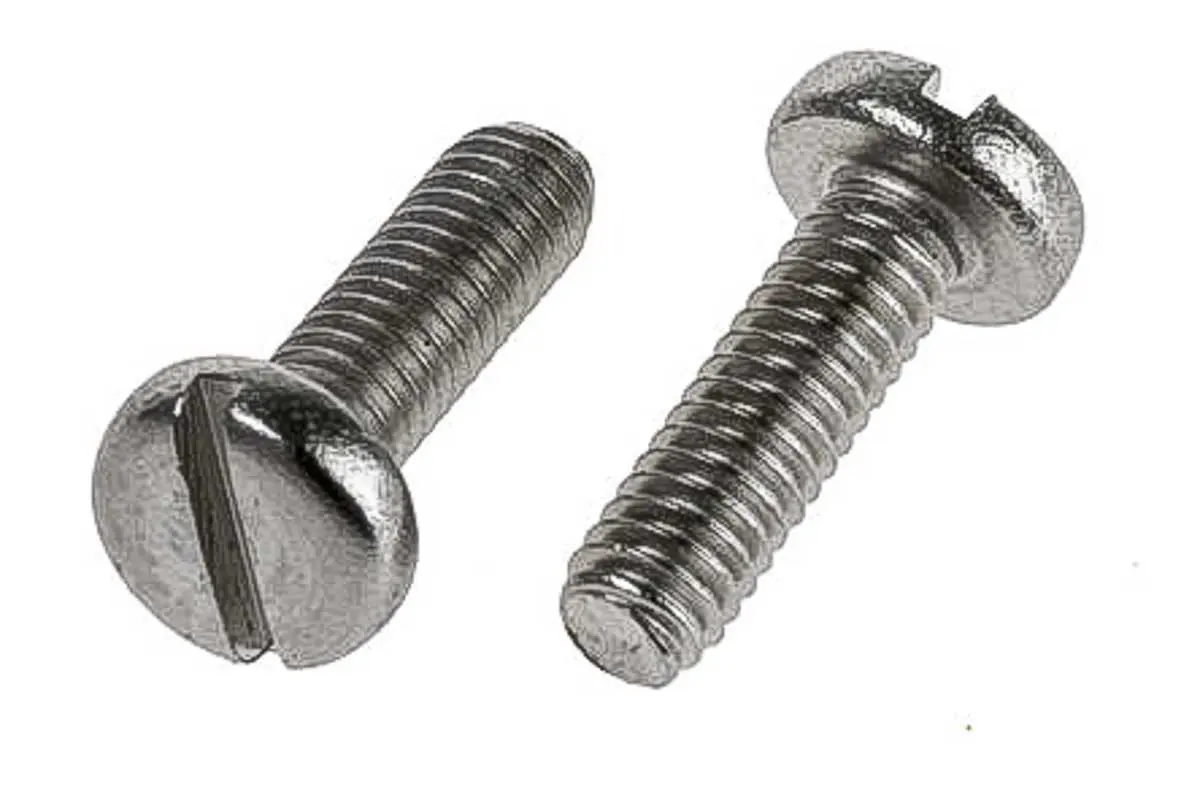 Produktfoto 1 von RS PRO Linsenkopf Schlitz Schrauben A2, M1.6 x 6.0mm Edelstahl