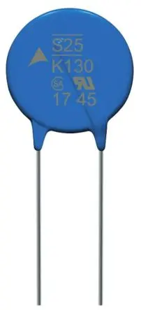Produktfoto 1 von TDK S25 Varistor, 3.25 nF, 240 V / 150 A 2000 V, 20000 A max., Ø 27.5 mm, 5.9 mm, L. 56 mm