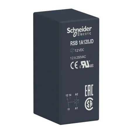 Produktfoto 1 von Schneider Electric Harmony Relay RSB 12V dc Schnittstellen-Relaismodul 12A