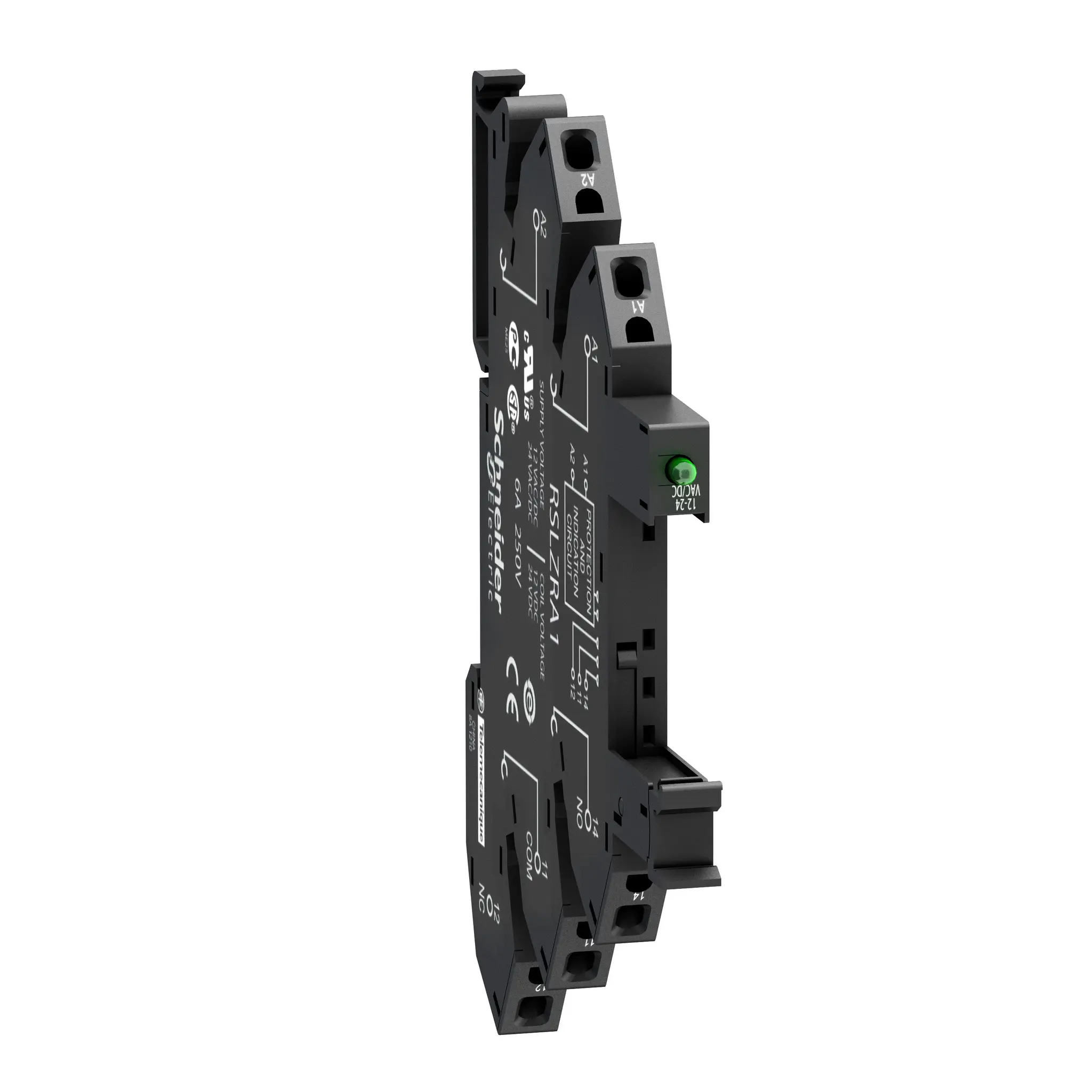 Produktfoto 1 von Schneider Electric Harmony Relay RSL Relaissockel, 21.6V / 28.8V 24V dc, 1-poliger Wechsler Steckanschluss 24V ac/dc